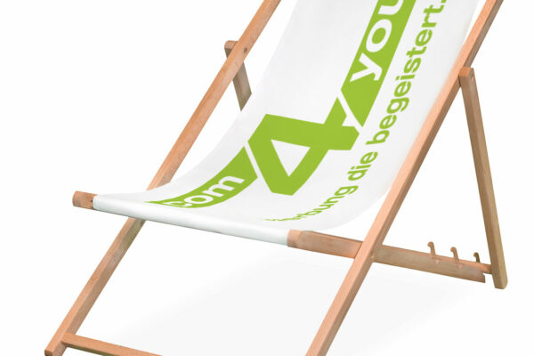 Visualisierungen Liegestuhl mit Logo Visualisierungen Liegestuhl mit Logo
